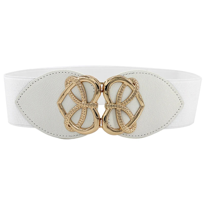 Stylish 60x6cm Women's Wide Elastic Waist Belt for Dresses and Coats - Fashionable Accessory.