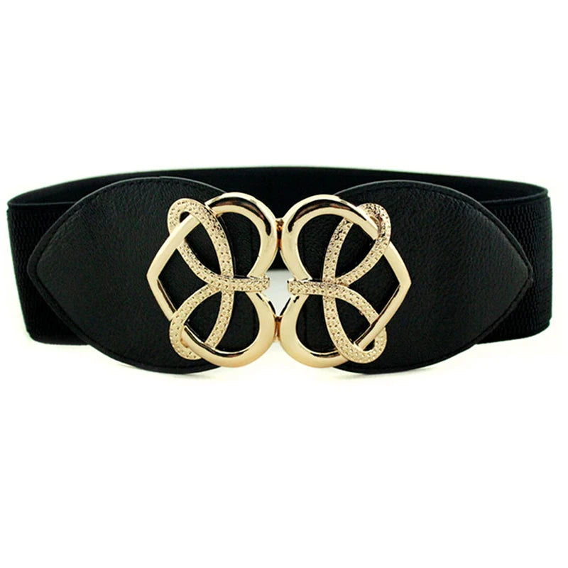 Stylish 60x6cm Women's Wide Elastic Waist Belt for Dresses and Coats - Fashionable Accessory.