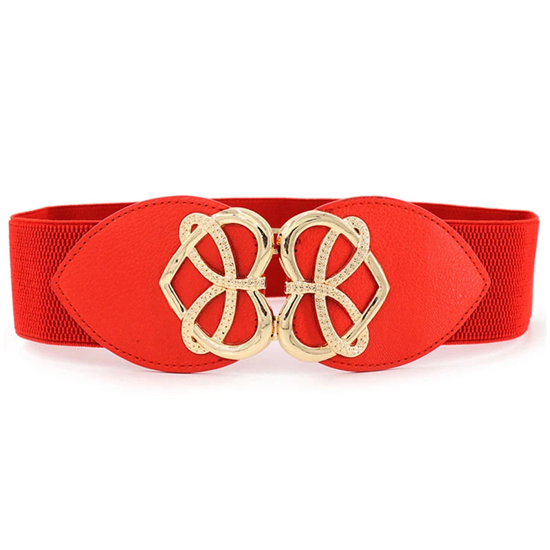 Stylish 60x6cm Women's Wide Elastic Waist Belt for Dresses and Coats - Fashionable Accessory.