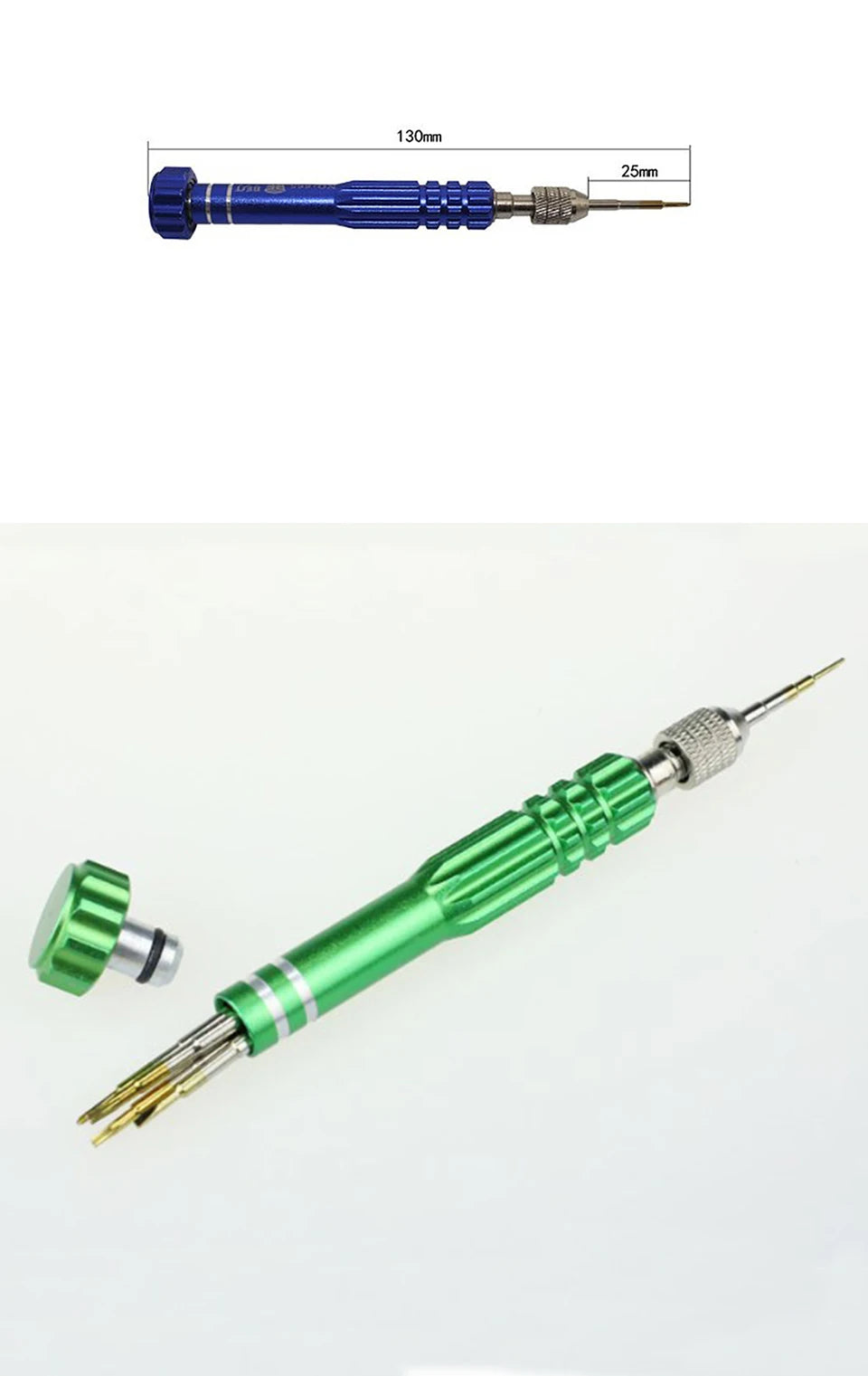 Multifunctional 5-in-1 Eyeglass and Watch Repair Screwdriver Kit with Stainless Steel Bits.