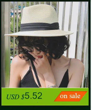 Korean Style Women's UV Protection Raffia Roll-Up Sun Visor Hat.