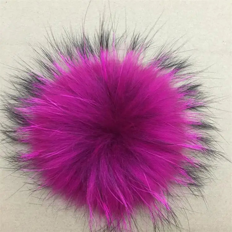 Luxurious DIY Natural Fox & Raccoon Fur Pompoms for Fashion Accessories - Perfect for Hats, Bags, Shoes, and Scarves