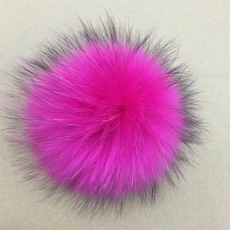 Luxurious DIY Natural Fox & Raccoon Fur Pompoms for Fashion Accessories - Perfect for Hats, Bags, Shoes, and Scarves