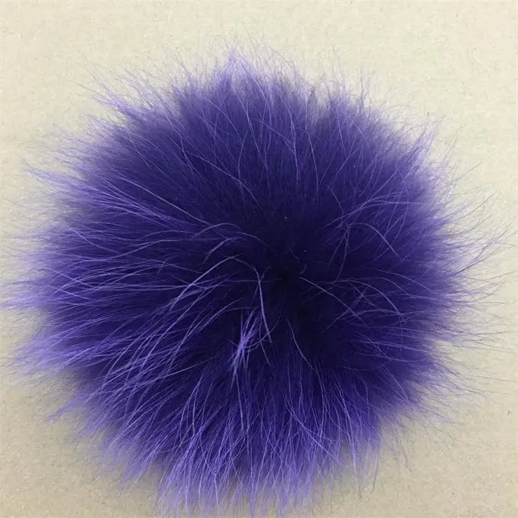 Luxurious DIY Natural Fox & Raccoon Fur Pompoms for Fashion Accessories - Perfect for Hats, Bags, Shoes, and Scarves