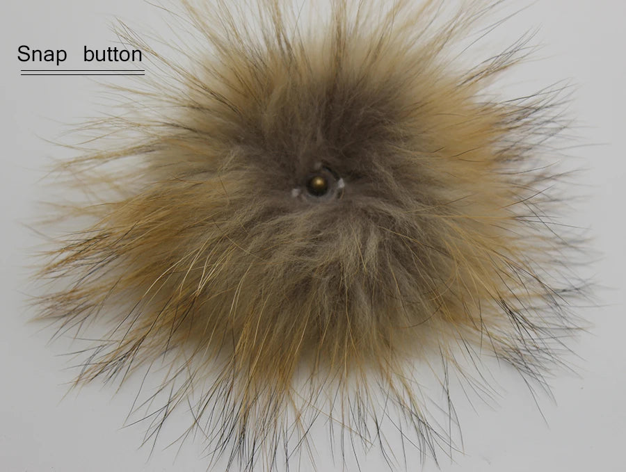 Luxurious DIY Natural Fox & Raccoon Fur Pompoms for Fashion Accessories - Perfect for Hats, Bags, Shoes, and Scarves