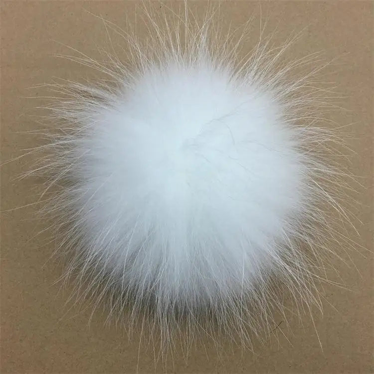 Luxurious DIY Natural Fox & Raccoon Fur Pompoms for Fashion Accessories - Perfect for Hats, Bags, Shoes, and Scarves