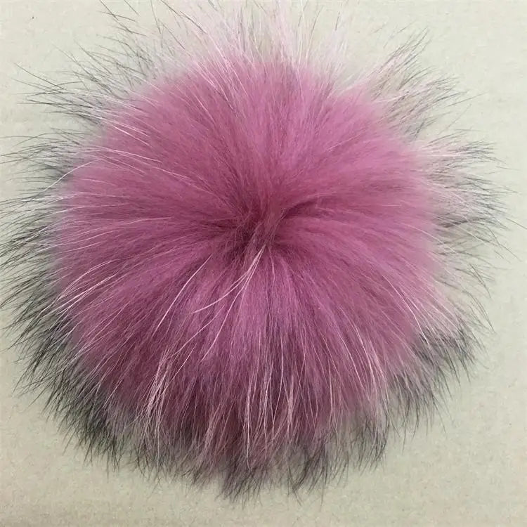 Luxurious DIY Natural Fox & Raccoon Fur Pompoms for Fashion Accessories - Perfect for Hats, Bags, Shoes, and Scarves