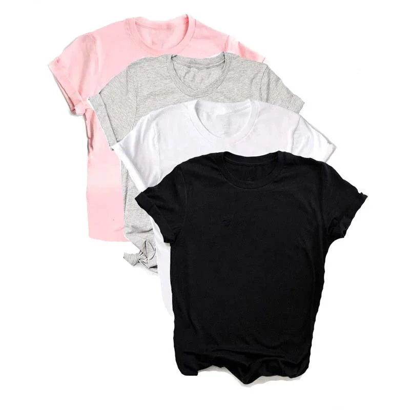 Maycaur Breathable New Women Short Sleeve T-shirt Print T-Shirt Multi Pure Color T Shirt Fashion Sports Breathable Tshirt Female.