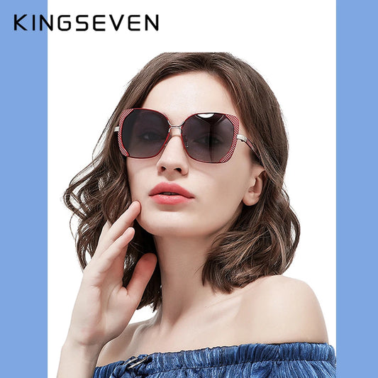 KINGSEVEN Women's Butterfly Sunglasses with Polarized Gradient Lenses - Model N7011.