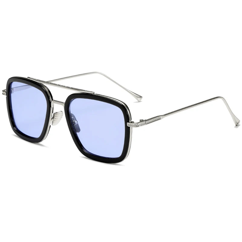 Chic Retro Square Sunglasses for Men and Women Inspired by Tony Stark.