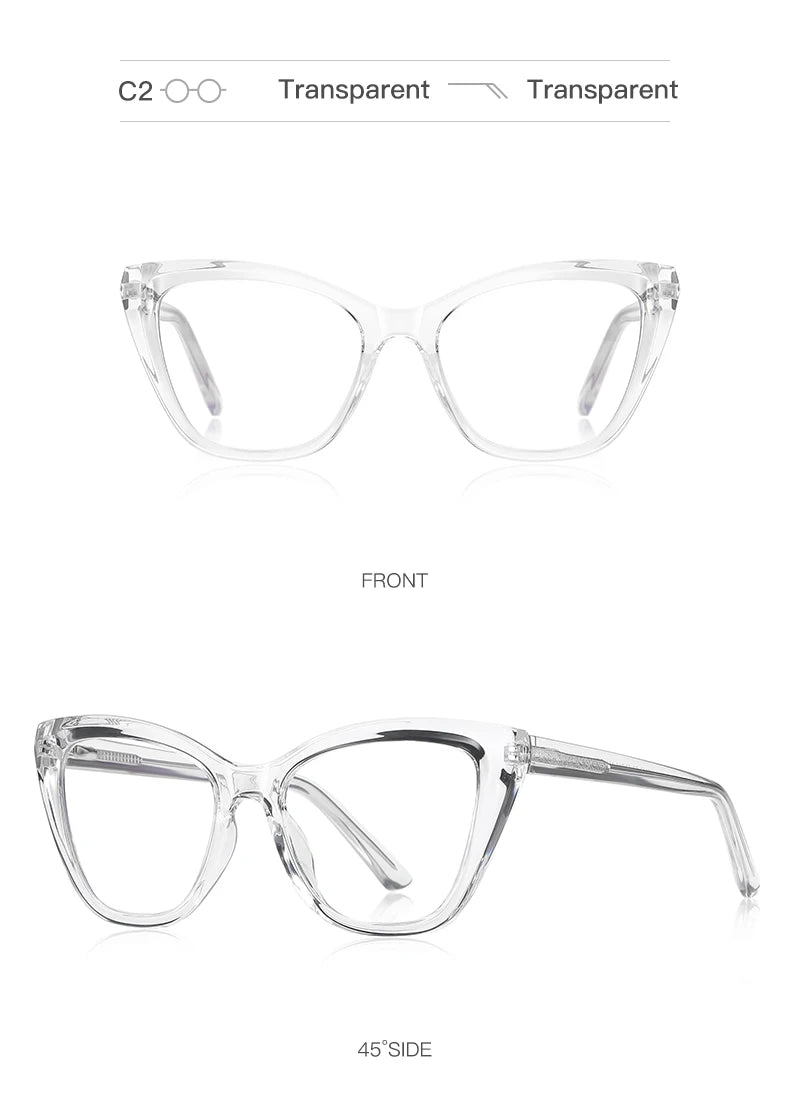 Stylish VKYEE Cat-Eye Reading Glasses for Women with Customizable Photochromic Lenses and Anti-Blue Light Protection PFD2148