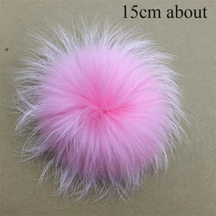 Luxurious DIY Natural Fox & Raccoon Fur Pompoms for Fashion Accessories - Perfect for Hats, Bags, Shoes, and Scarves.