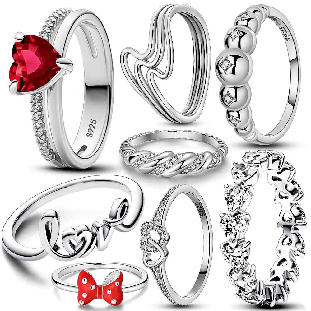 2024 New 925 Silver Ring Rose in Bloom Ring Love Mom Finger Ring Women Mother's Day Fine Jewelry Gift - Elevate Your Body