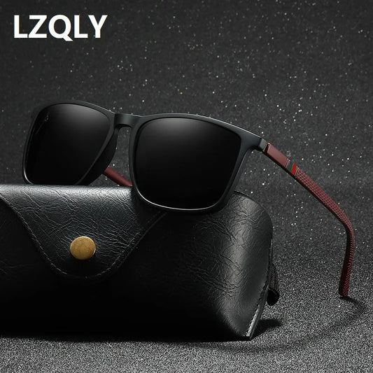 Vintage Luxury Polarized Sunglasses for Men and Women - Fashionable Anti-Glare Eyewear for Travel and Driving, UV400 Protection.