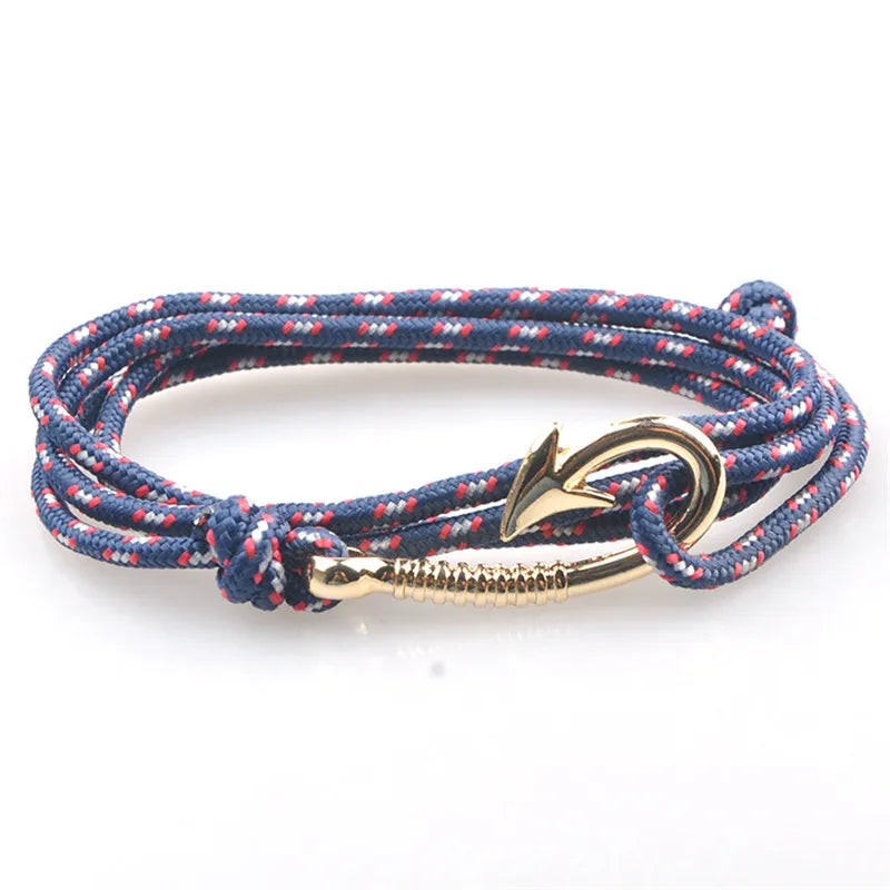 Clearance Sale Viking Hook Buckle Braided Rope Chain Bracelet Alloy Multilayer Bracelets Homme for Men Hands Jewelry Gift.