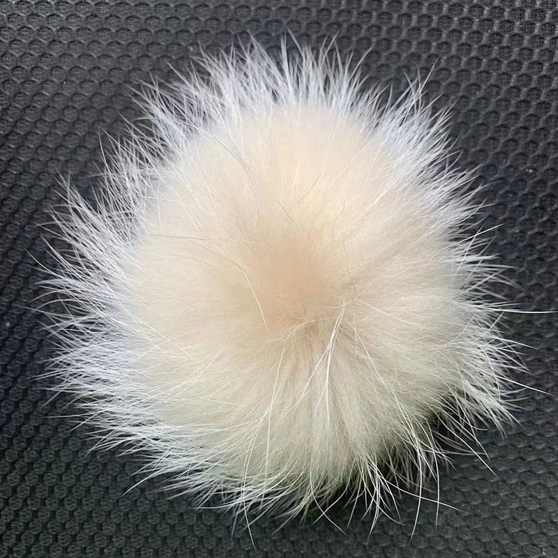 Luxurious DIY Natural Fox & Raccoon Fur Pompoms for Fashion Accessories - Perfect for Hats, Bags, Shoes, and Scarves.