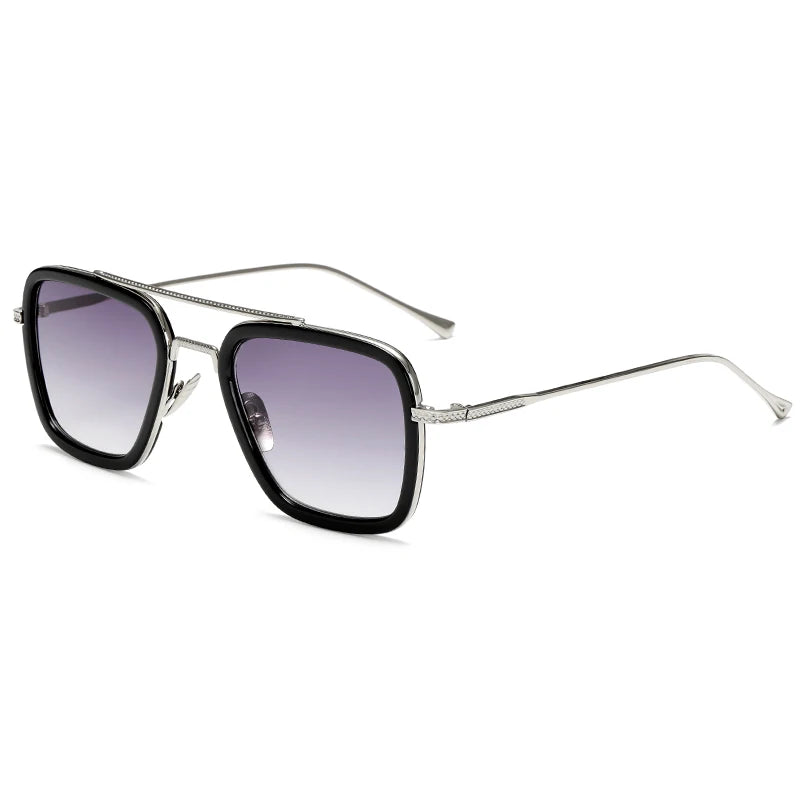 Chic Retro Square Sunglasses for Men and Women Inspired by Tony Stark.