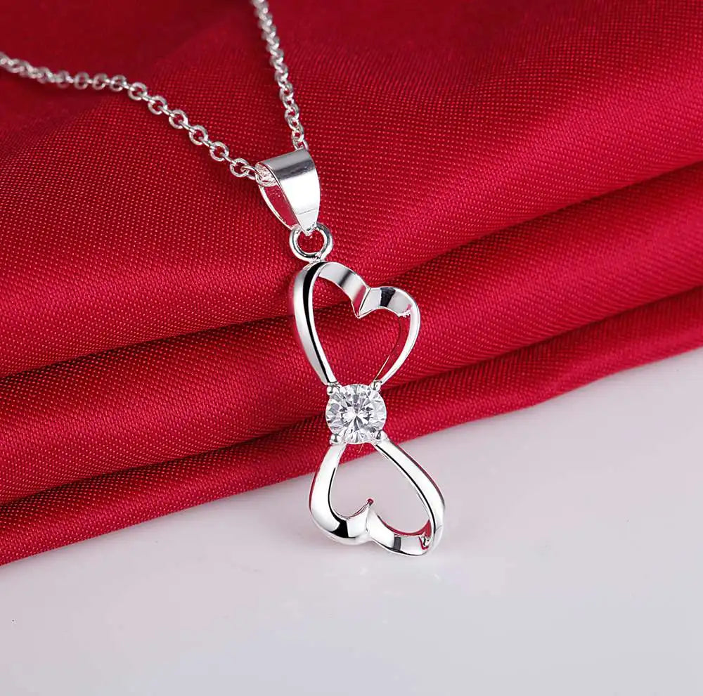 925 Sterling Silver Necklace Pendant Picture Frame Necklaces High Quality For Woman Wedding Engagement Fashion Jewelry Party.