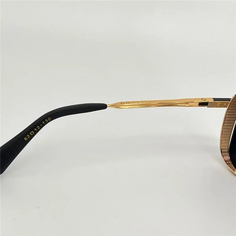 LIMTED EDITION M Six Men's Vintage Metal Sunglasses with Frameless UV 400 Lens - Stylish Square Design.