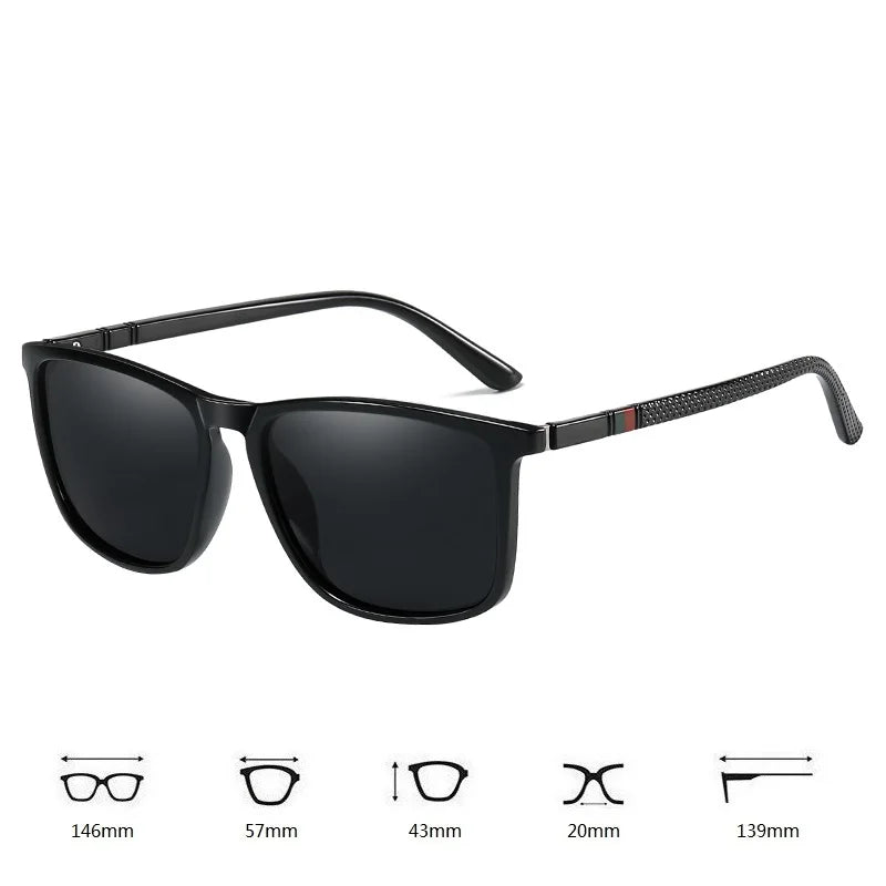 Vintage Luxury Polarized Sunglasses for Men and Women - Fashionable Anti-Glare Eyewear for Travel and Driving, UV400 Protection.