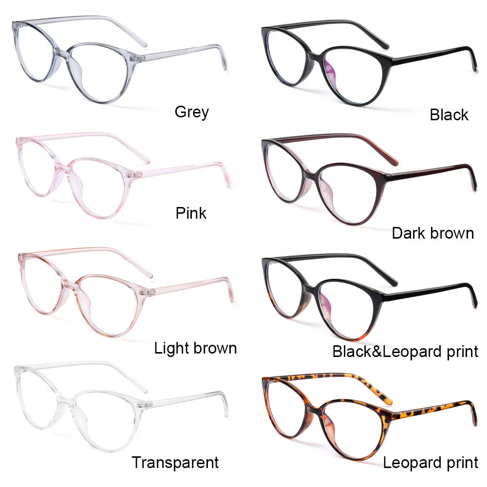 Trendy Retro Cat Eye Blue Light Blocking Glasses Unisex with UV Protection and Anti-Reflective Lenses