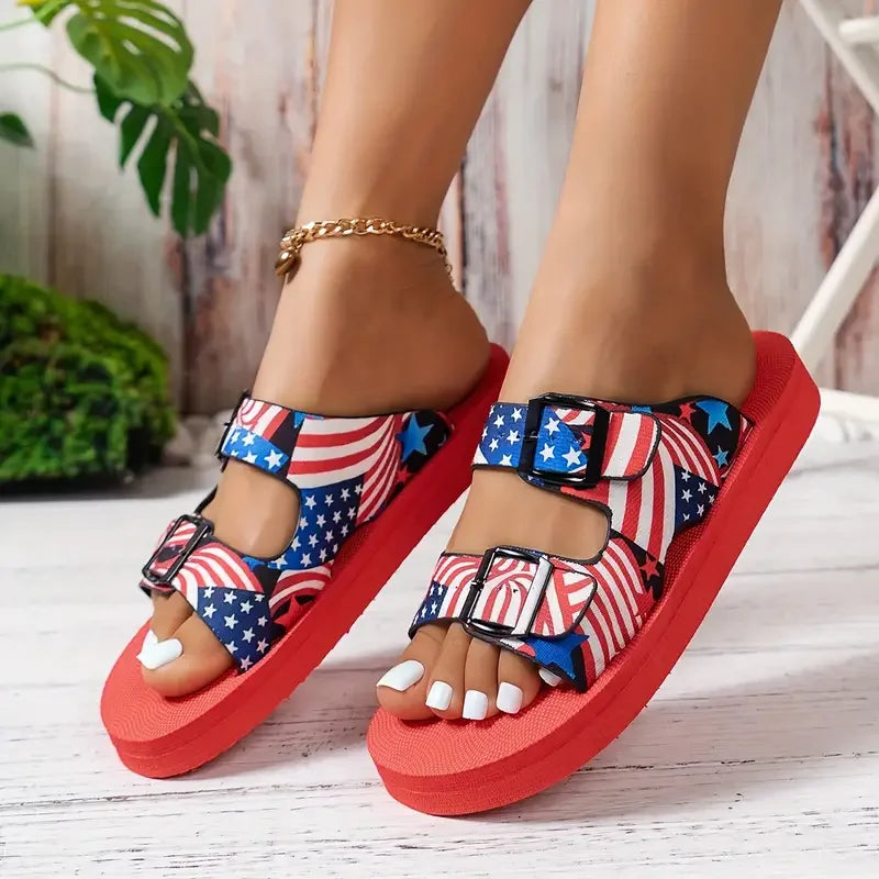 2024 Spring and Summer New plus Size Slippers Women's European and American Leisure Sandals Women.