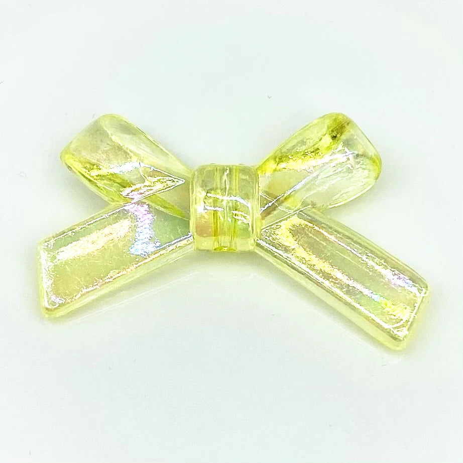 10 pcs/lot 34x20mm Bow Tie Shape Beads AB Color Acrylic  for Jewelry Making Handmade DIY Accessories.