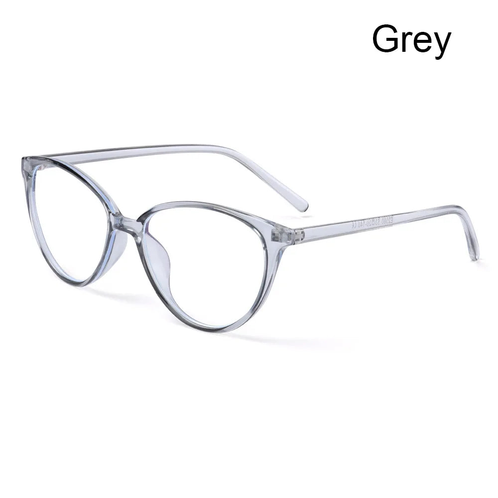 Trendy Retro Cat Eye Blue Light Blocking Glasses Unisex with UV Protection and Anti-Reflective Lenses.