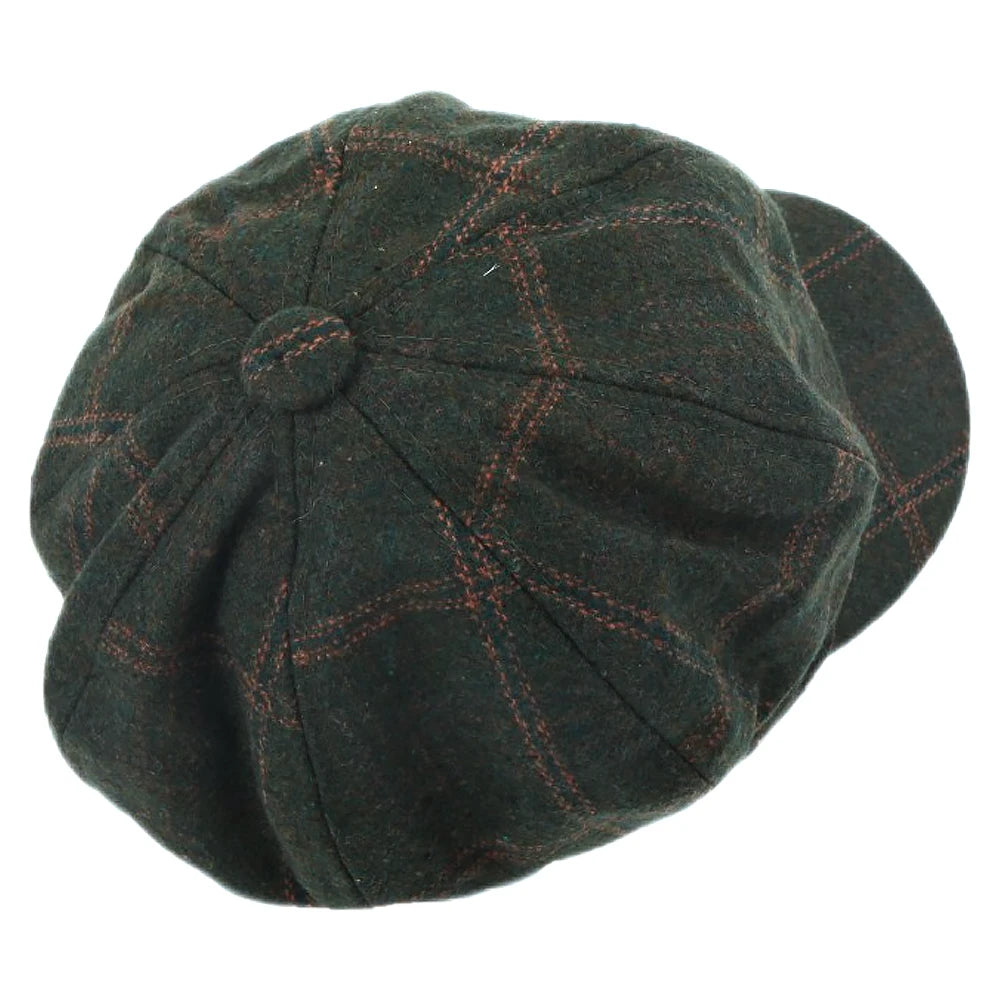 Vintage Velvet Newsboy Cap for Women - Rustic Octagonal Beret Hat with Winter Ear Protection.