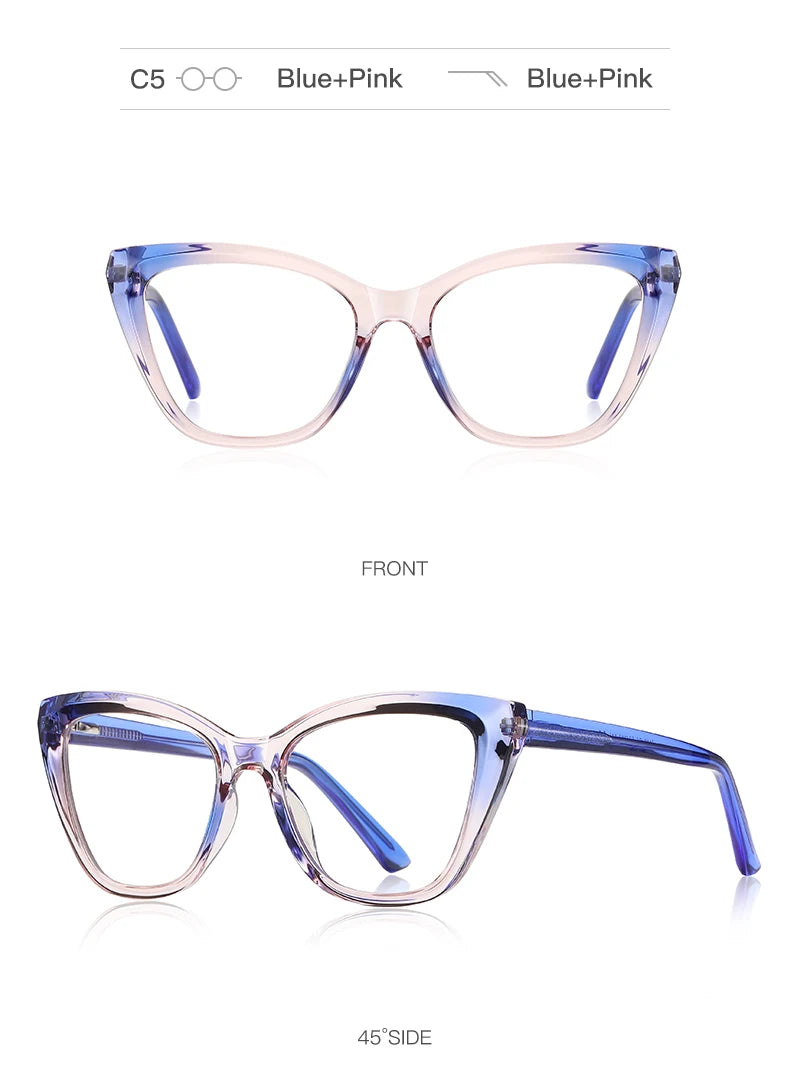 Stylish VKYEE Cat-Eye Reading Glasses for Women with Customizable Photochromic Lenses and Anti-Blue Light Protection PFD2148