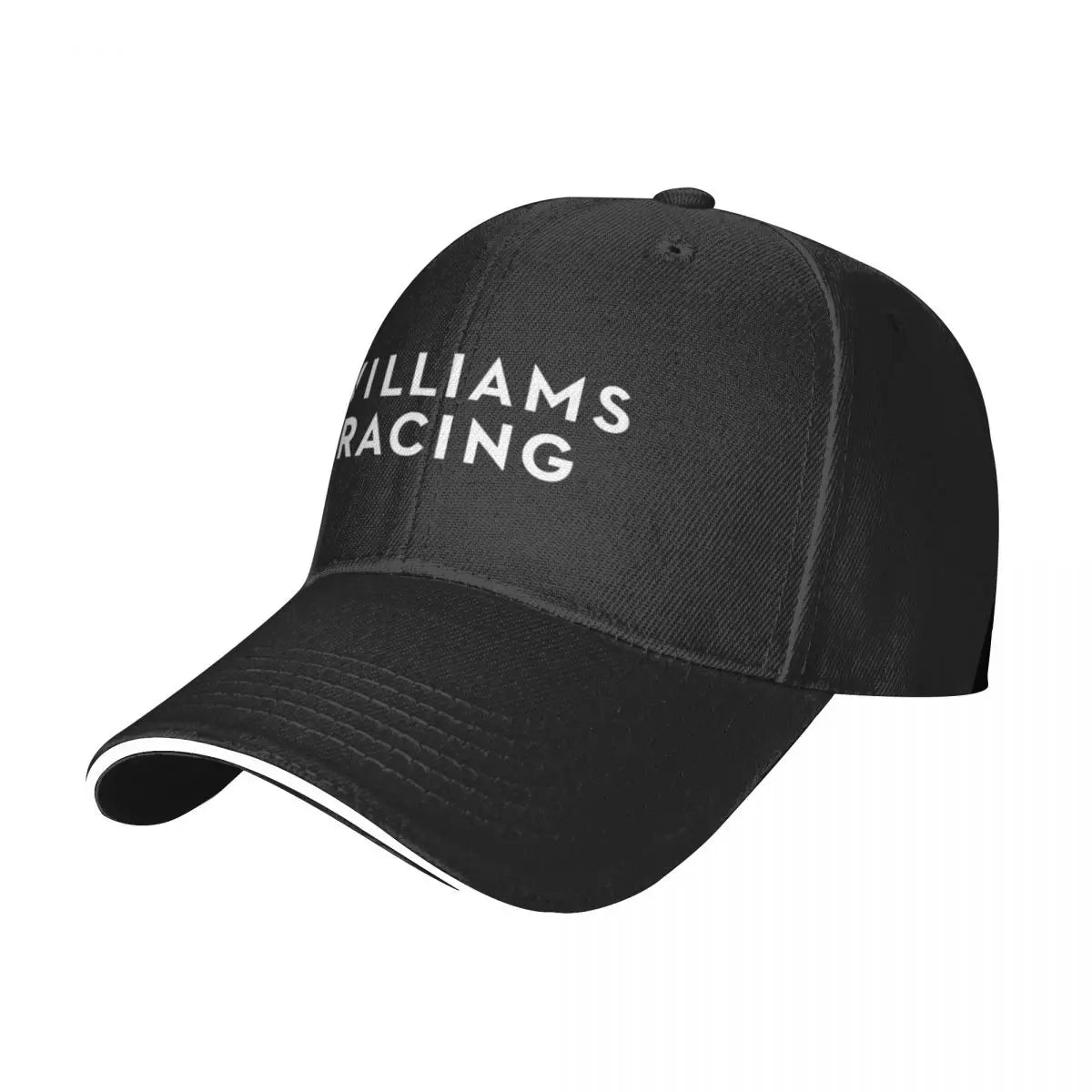 Unisex White Williams Racing F1 Sport Baseball Cap - Adjustable Casual Trucker Hat for Beach and Hip Hop Style.