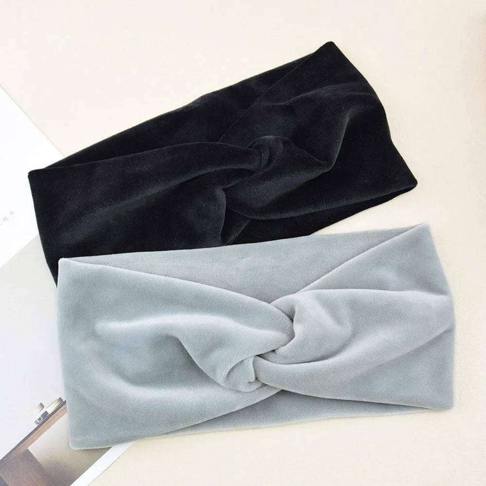 Velvet Winter Headbands for Women – Cozy Wide Ear Fabric Hair Accessories for Casual Wear and Sports.