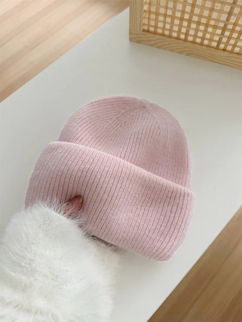 Cozy 2024 Angora Beanies for Women - Soft Knitted Rabbit Fur Winter Hat for Skiing and Cold Weather