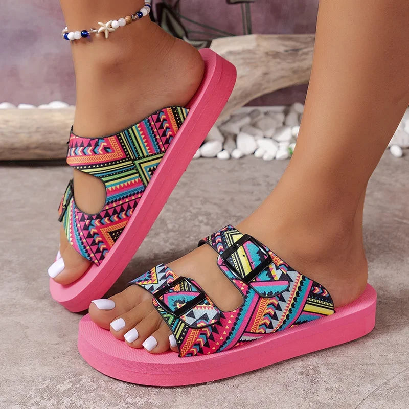 2024 Spring and Summer New plus Size Slippers Women's European and American Leisure Sandals Women.