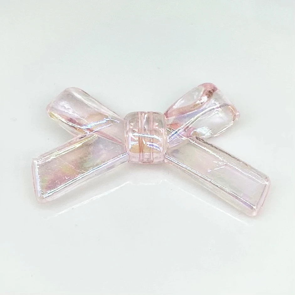 10 pcs/lot 34x20mm Bow Tie Shape Beads AB Color Acrylic  for Jewelry Making Handmade DIY Accessories.