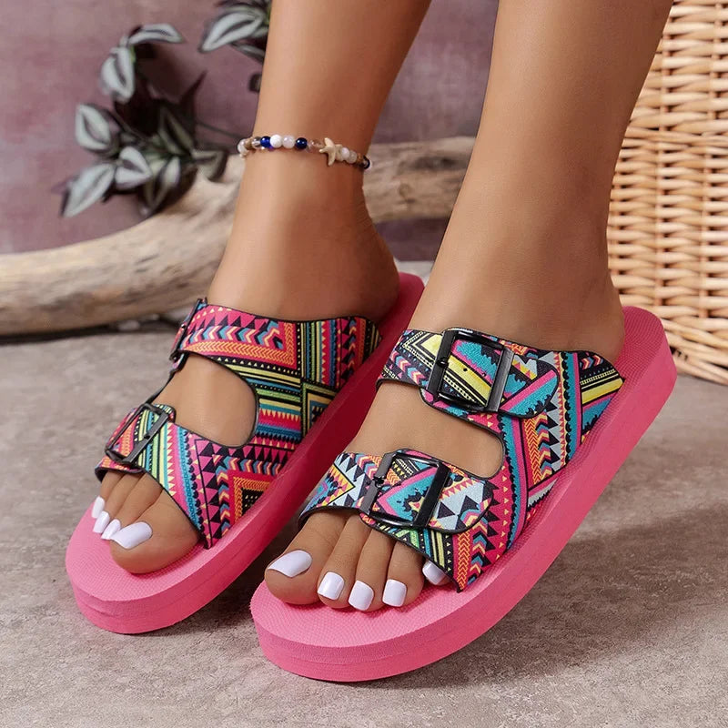 2024 Spring and Summer New plus Size Slippers Women's European and American Leisure Sandals Women.