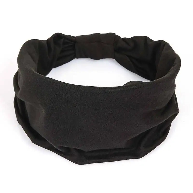 Solid Cotton Wide Headband for Women - Bowknot Turban Hair Accessories for Makeup, Sports, and Yoga.