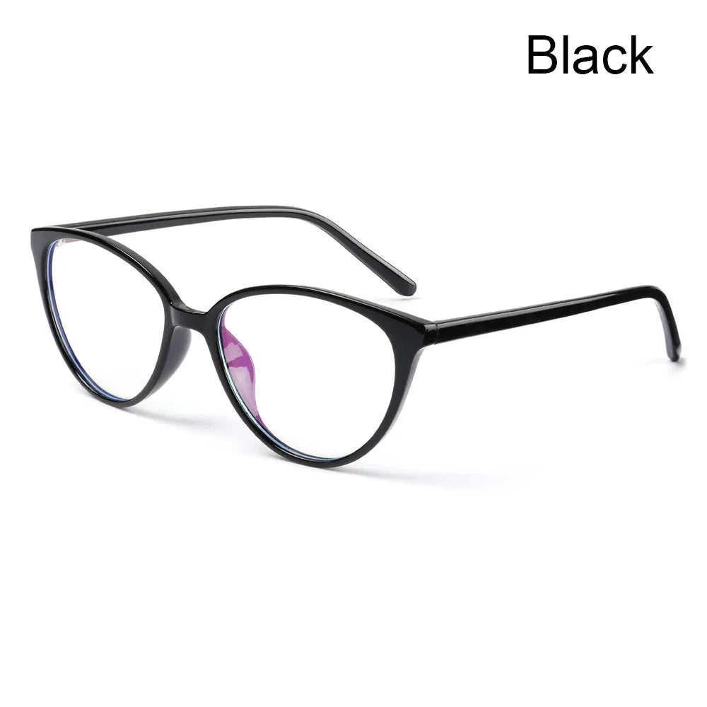 Trendy Retro Cat Eye Blue Light Blocking Glasses Unisex with UV Protection and Anti-Reflective Lenses.