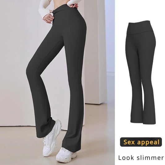 Women Flare Pants Slim High Waist Solid SexyShark Flare Pants Fashion Casual StreetwearElastic Butt Lift Skinny Leggings sexy.