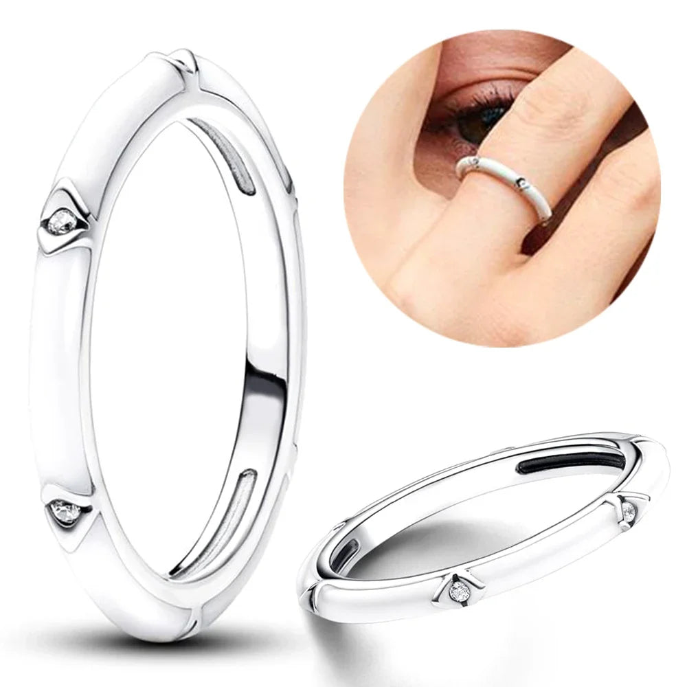 2024 New 925 Silver Ring Rose in Bloom Ring Love Mom Finger Ring Women Mother's Day Fine Jewelry Gift.