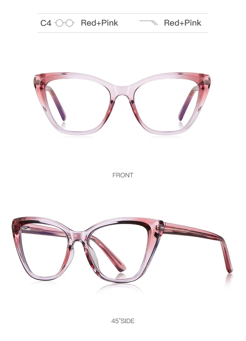 Stylish VKYEE Cat-Eye Reading Glasses for Women with Customizable Photochromic Lenses and Anti-Blue Light Protection PFD2148