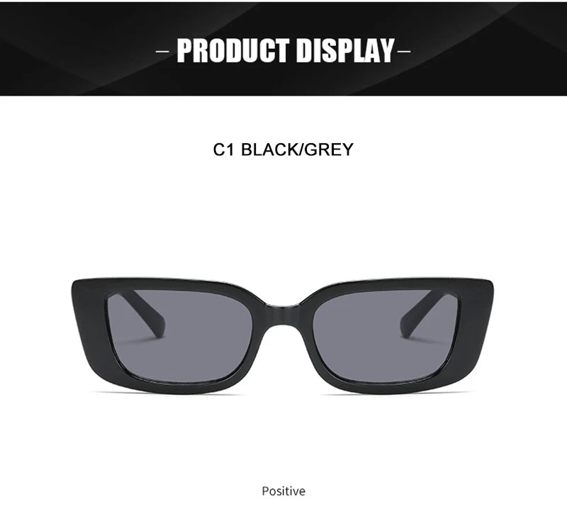 Chic Cat Eye Sunglasses with Luxury V Design for Women - Classic Rectangle UV400 Driving Eyewear.