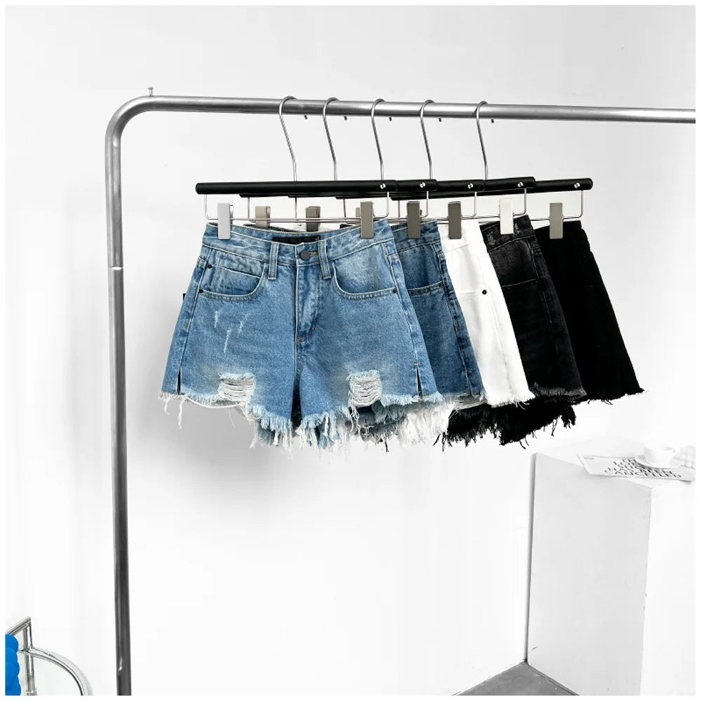 2024 Summer denim shorts for women black jeans shorts women distressed short mujer white jean shorts ripped y2k streetwear.