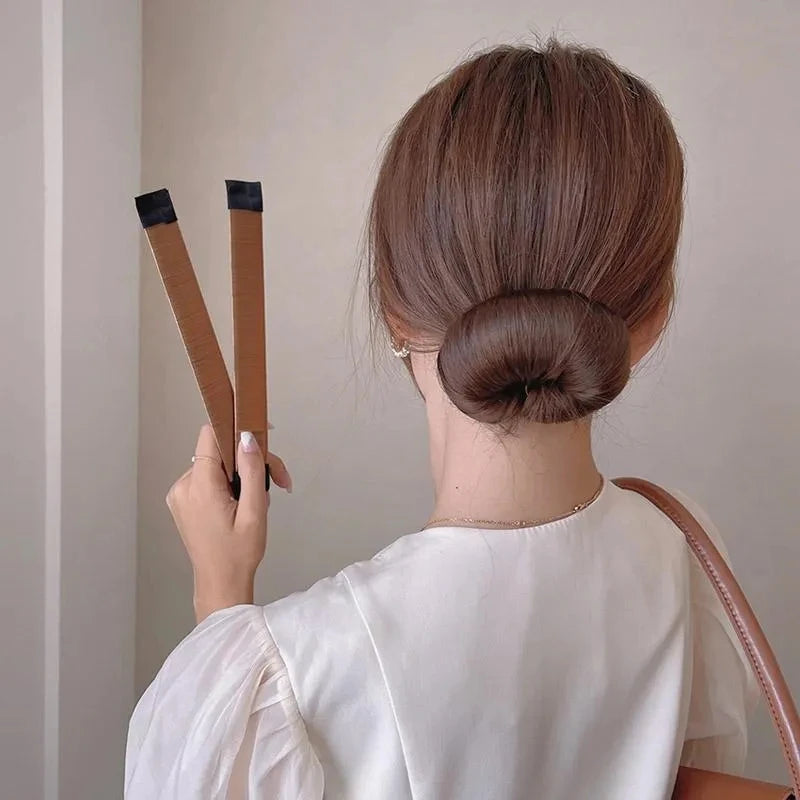 Stylish Synthetic Hair Band Twist Tool for Women - DIY Bun Maker & Accessories.