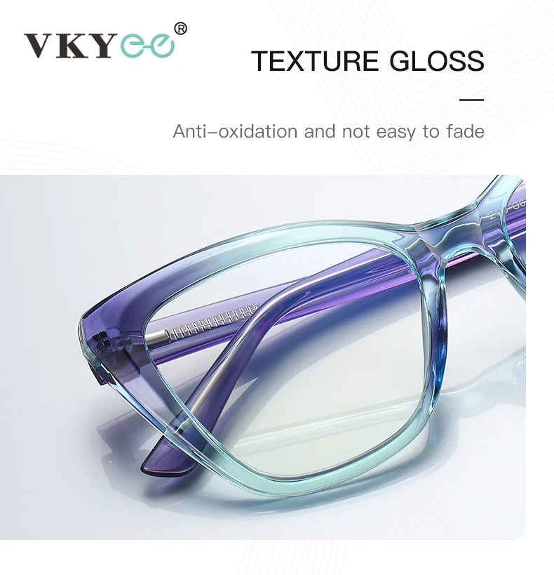 Stylish VKYEE Cat-Eye Reading Glasses for Women with Customizable Photochromic Lenses and Anti-Blue Light Protection PFD2148.