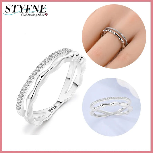 2024 New 925 Silver Ring Rose in Bloom Ring Love Mom Finger Ring Women Mother's Day Fine Jewelry Gift.