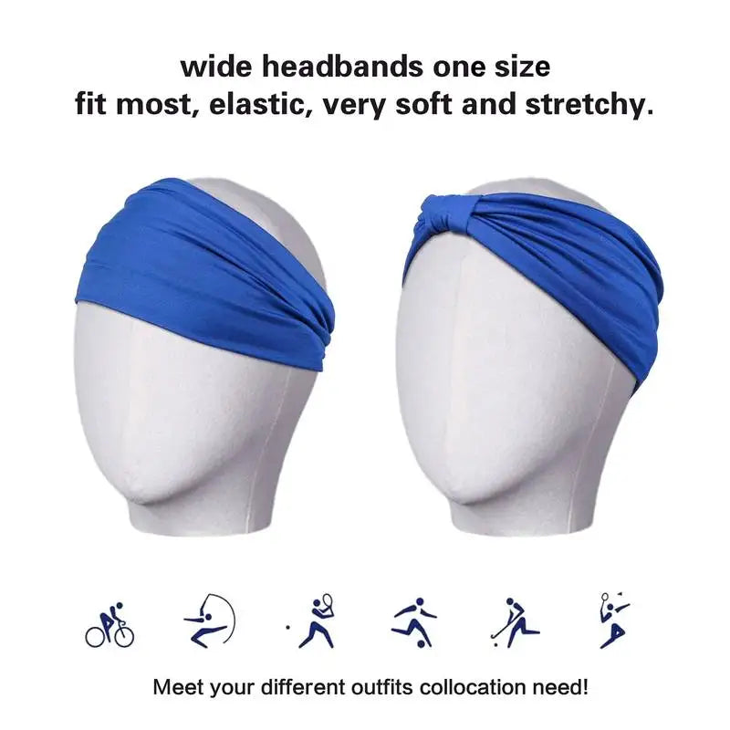 Solid Cotton Wide Headband for Women - Bowknot Turban Hair Accessories for Makeup, Sports, and Yoga.