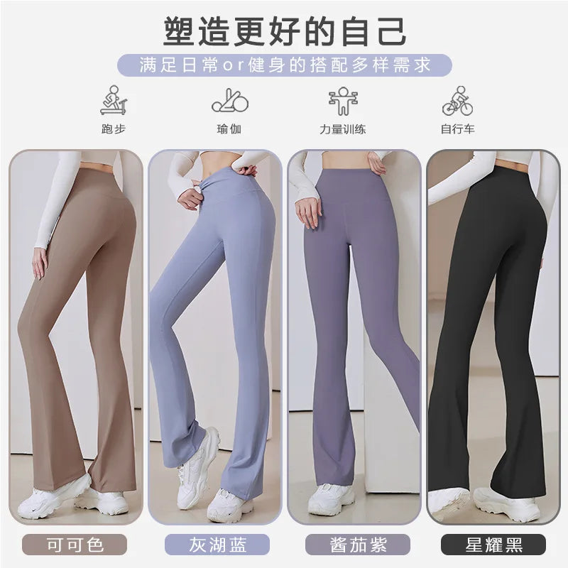 Women Flare Pants Slim High Waist Solid SexyShark Flare Pants Fashion Casual StreetwearElastic Butt Lift Skinny Leggings sexy.