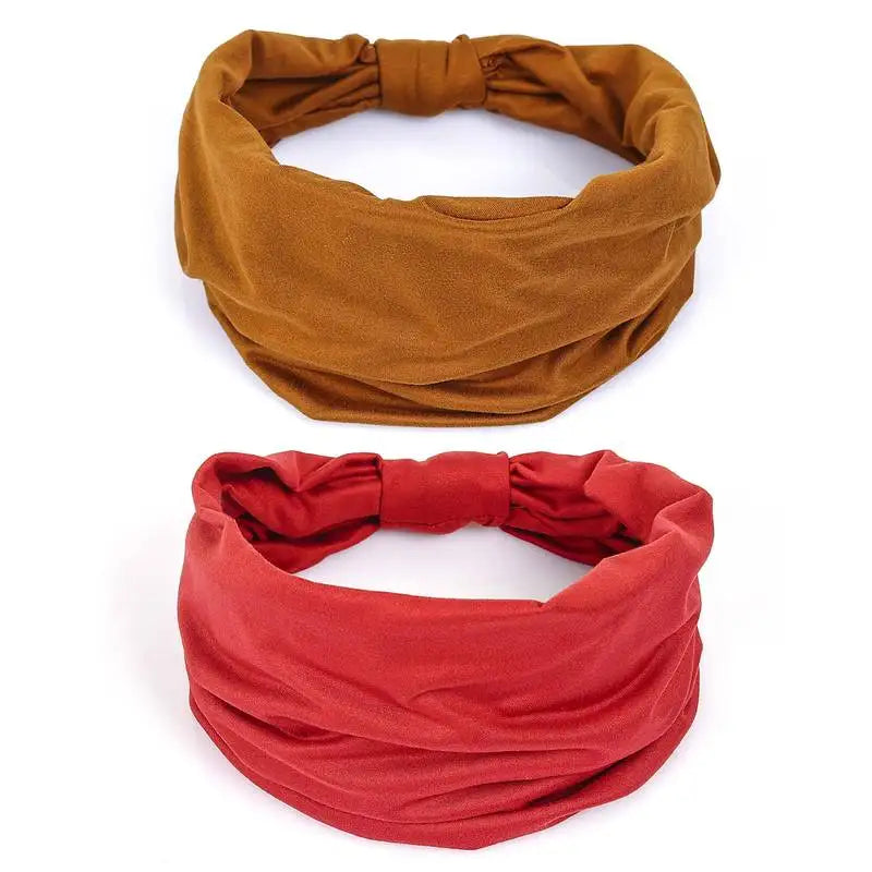 Solid Cotton Wide Headband for Women - Bowknot Turban Hair Accessories for Makeup, Sports, and Yoga.